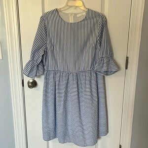 Ces femme bell sleeved striped dress large